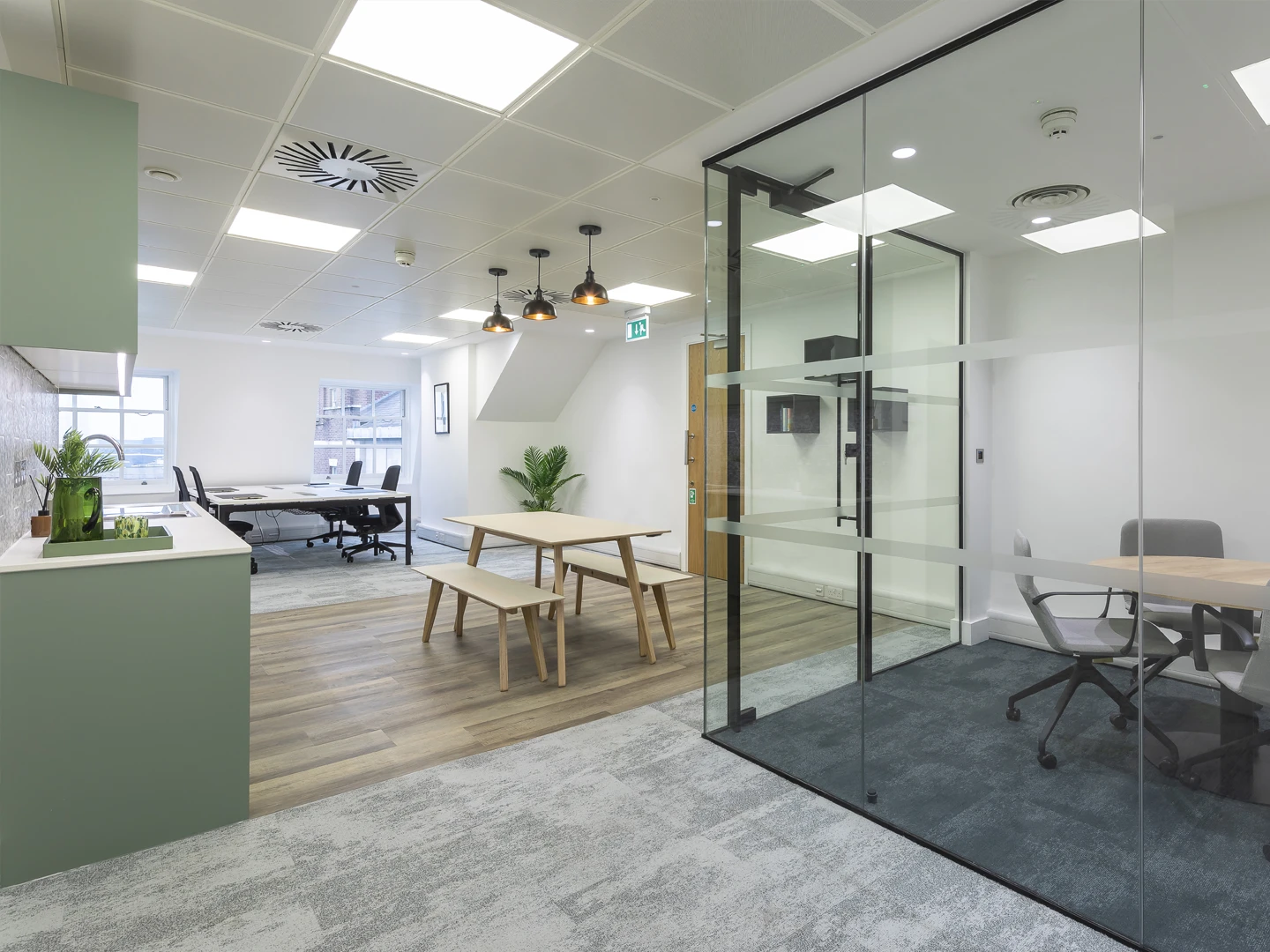 Open plan kitchen & meeting room